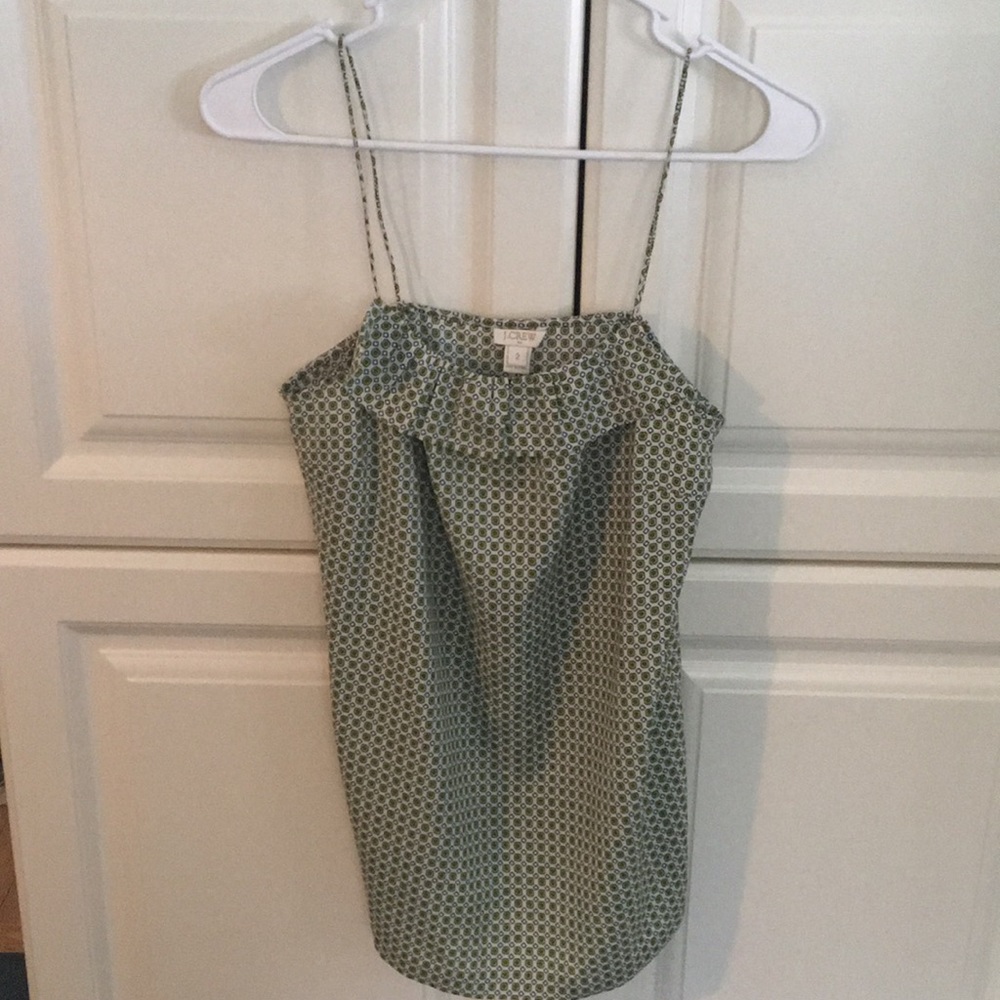 J Crew Ruffle Tank EUC